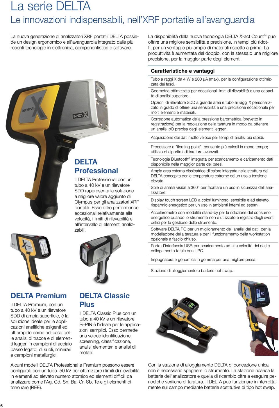 La disponibilità della nuova tecnologia DELTA X-act Count può offrire una migliore sensibilità e precisione, in tempi più ridotti, per un ventaglio più ampio di materiali rispetto a prima.