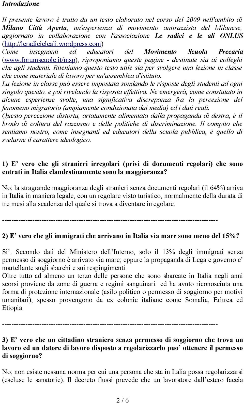 it/msp), riproponiamo queste pagine - destinate sia ai colleghi che agli studenti.