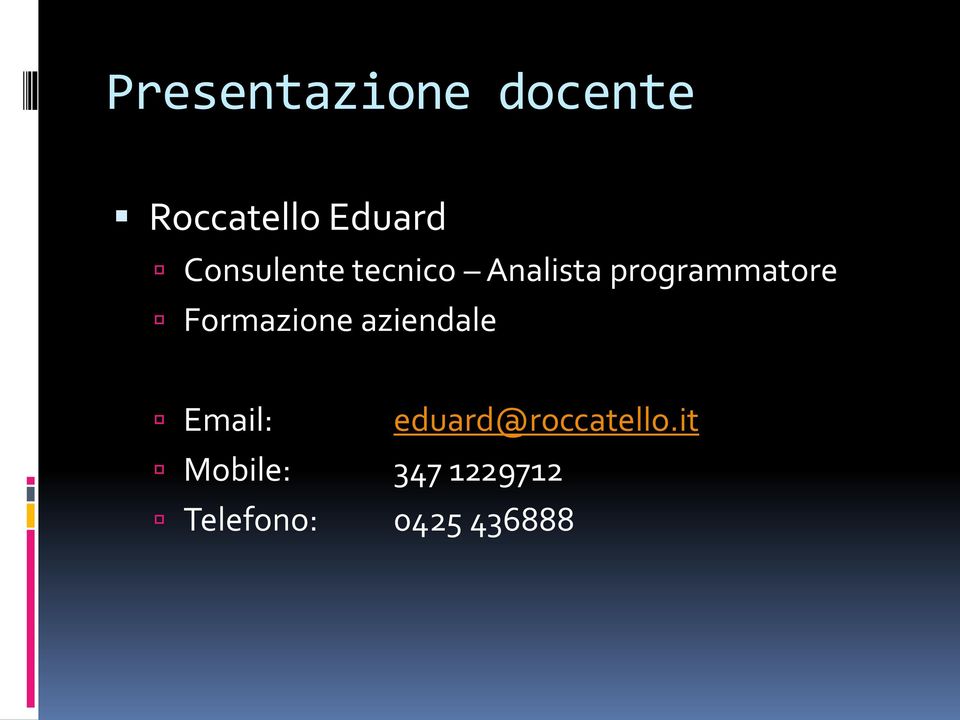 Formazione aziendale Email: