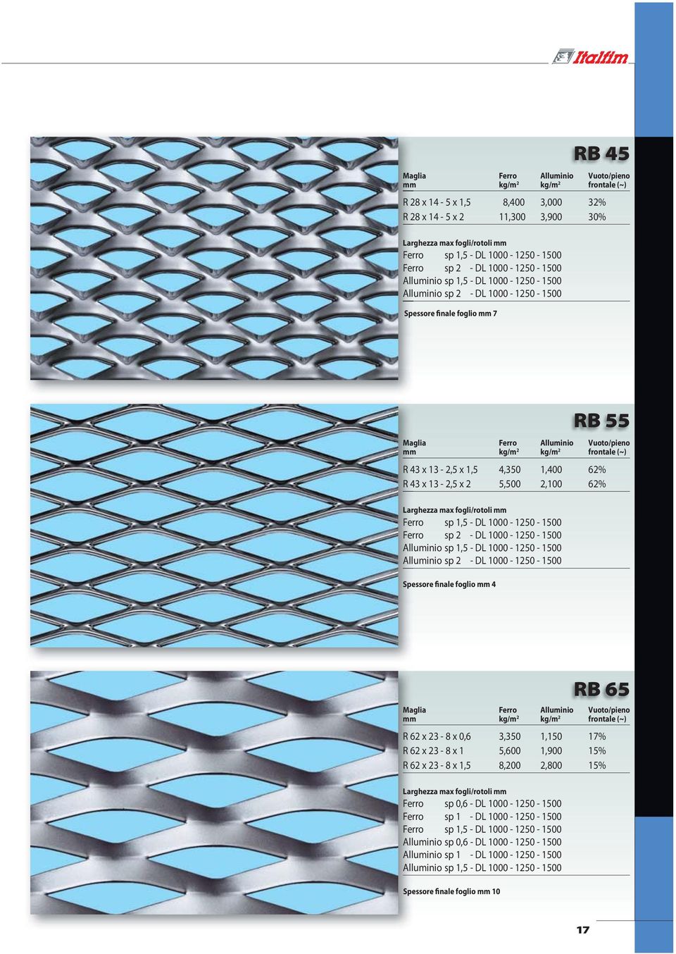 23-8 x 0,6 3,350 1,150 17% R 62 x 23-8 x 1 5,600 1,900 15% R 62 x 23-8 x 1,5 8,200 2,800 15% Ferro sp 0,6 - DL 1000-1250 - 1500 Ferro sp