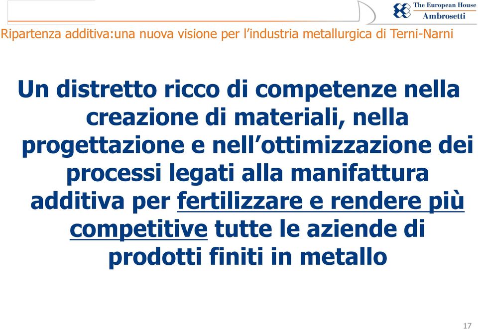 progettazione e nell ottimizzazione dei processi legati alla manifattura additiva