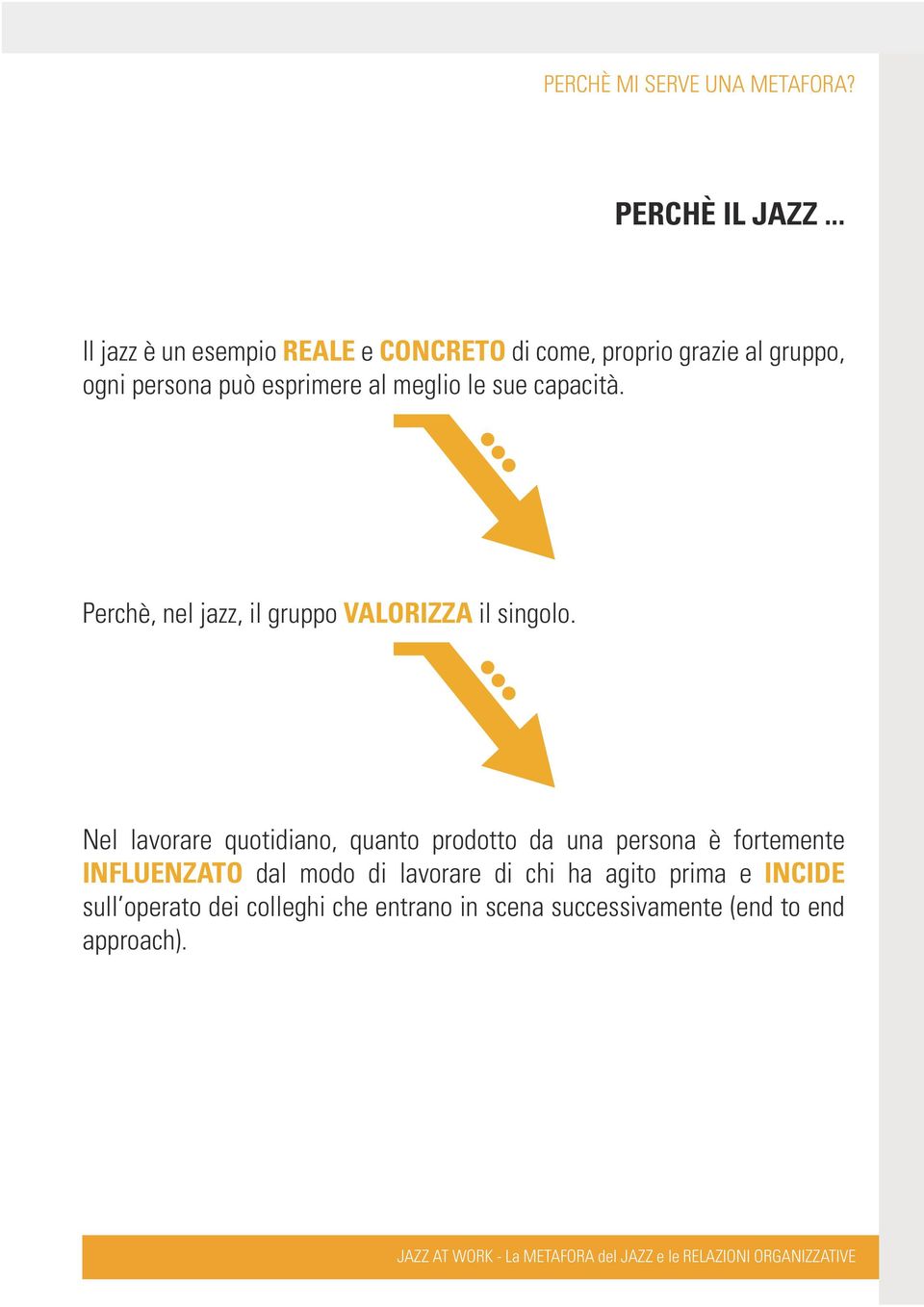 meglio le sue capacità. Perchè, nel jazz, il gruppo VALORIZZA il singolo.