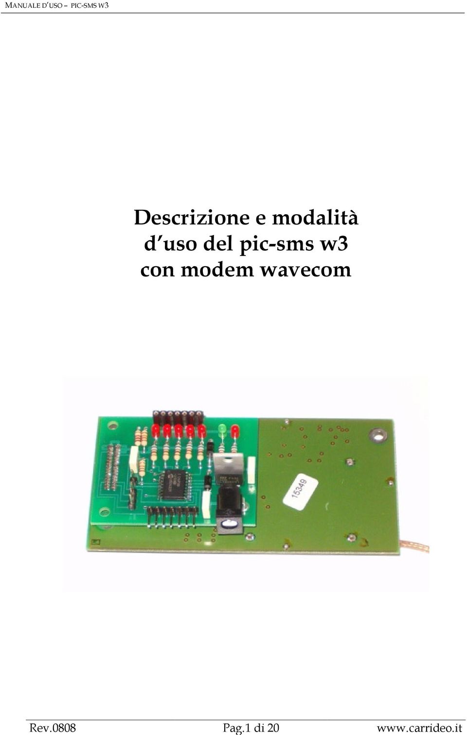 del pic-sms w3 con modem