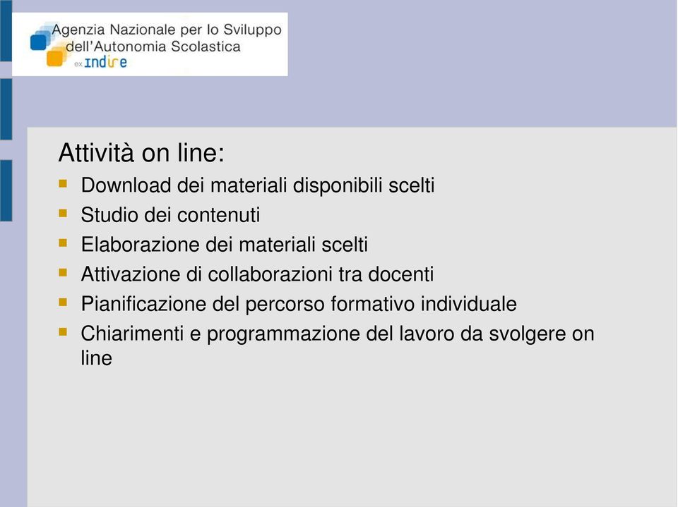 collaborazioni tra docenti Pianificazione del percorso formativo