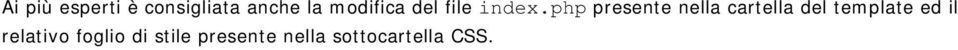 php presente nella cartella del template