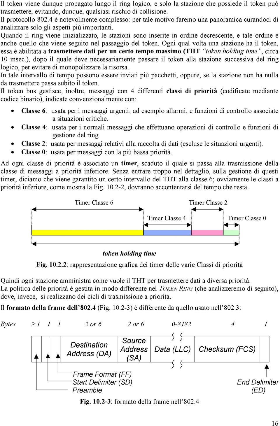 Quando il ring viene inizializzato, le stazioni sono inserite in ordine decrescente, e tale ordine è anche quello che viene seguito nel passaggio del token.