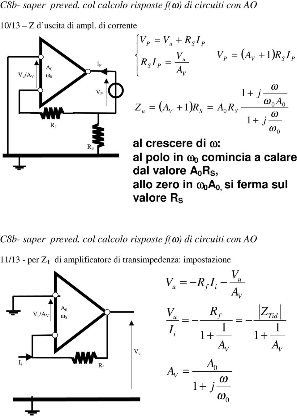 valore, allo zero n, s erma sl valore 8b saper preved.