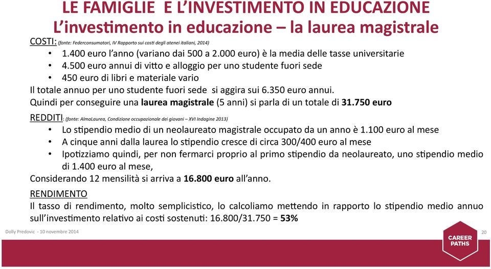 500 euro annui di viuo e alloggio per uno studente fuori sede 450 euro di libri e materiale vario Il totale annuo per uno studente fuori sede si aggira sui 6.350 euro annui.
