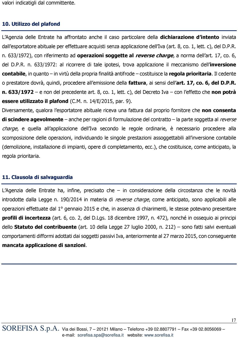 Iva (art. 8, co. 1, lett. c), del D.P.R. n.