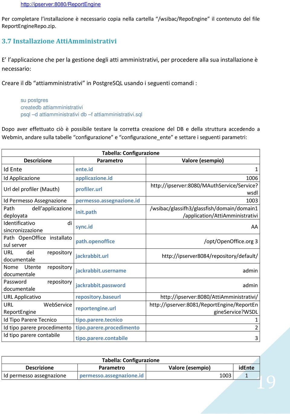 usando i seguenti comandi : su postgres createdb attiamministrativi psql d attiamministrativi db f attiamministrativi.