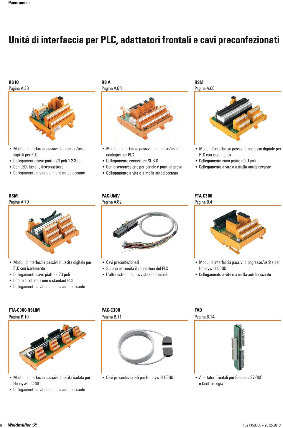 analogici per PLC Collegamento connettore SUB-D Con disconnessione per canale e punti di prova Moduli d interfaccia passivi di ingresso digitale per PLC con isolamento Collegamento cavo piatto a 20