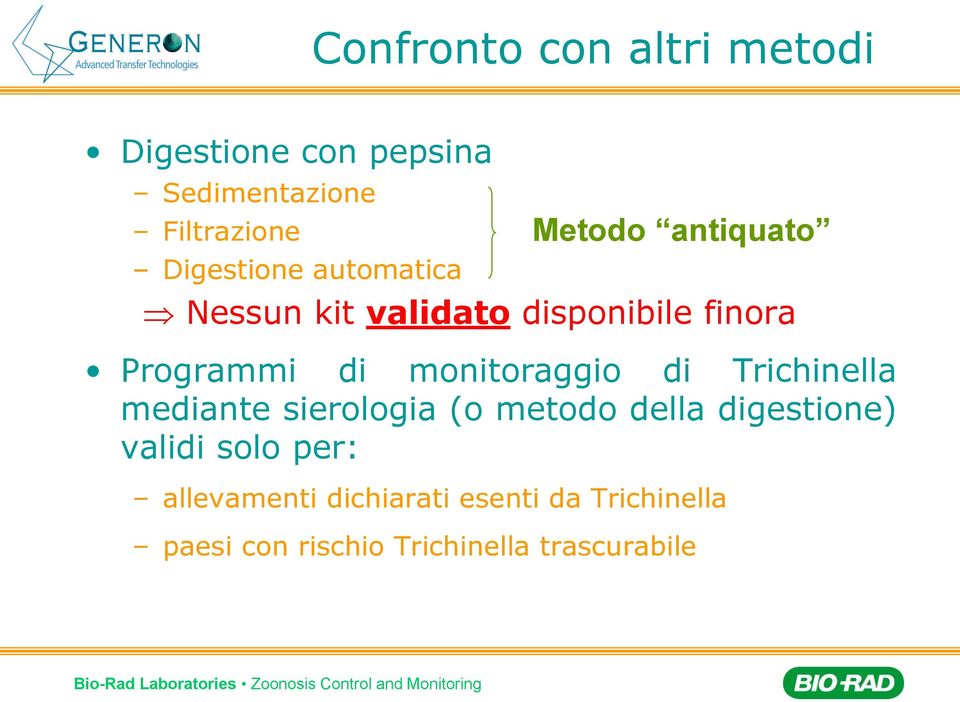 Programmi di monitoraggio di Trichinella mediante sierologia (o metodo della