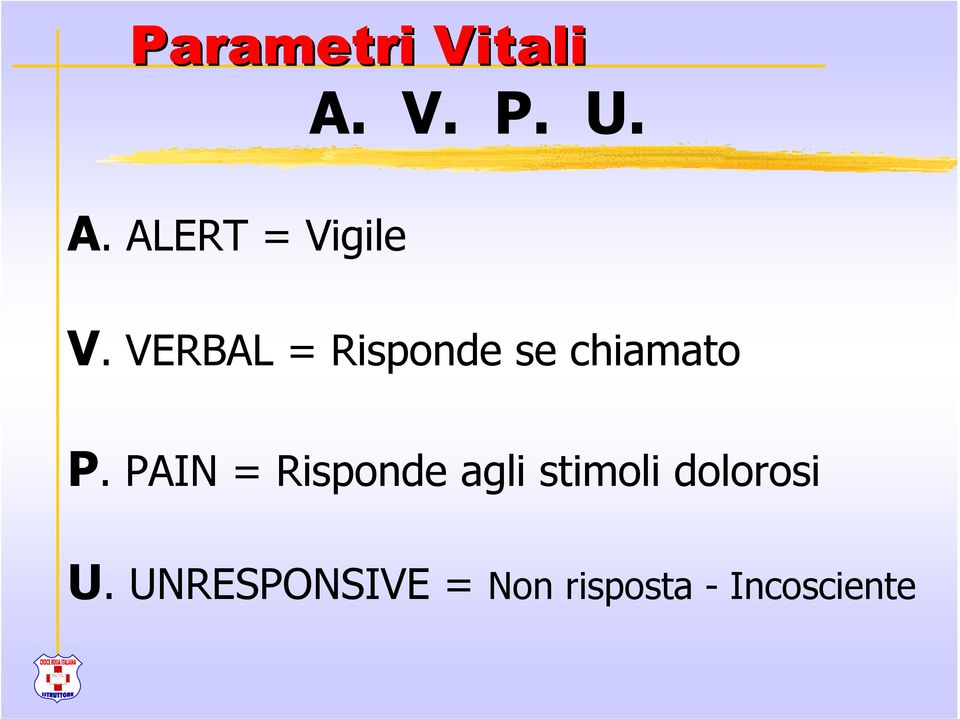 PAIN = Risponde agli stimoli dolorosi U.