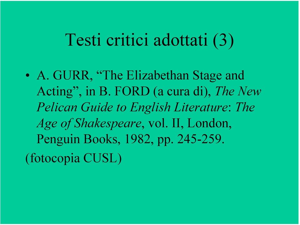 FORD (a cura di), The New Pelican Guide to English