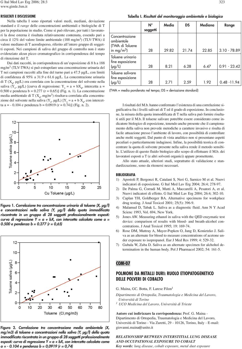 Come si può rilevare, per tutti i lavoratori la dose esterna è risultata relativamente contenuta, essendo pari a circa il 12% del valore limite ambientale (188 mg/m 3 ) (TLV-TWA) il valore mediano di