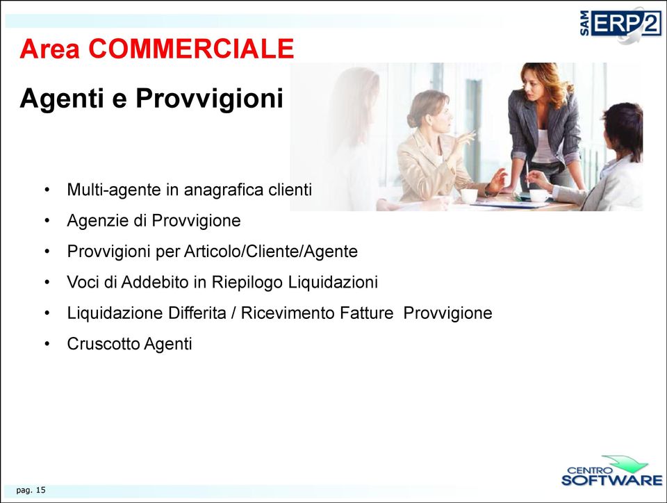 Articolo/Cliente/Agente Voci di Addebito in Riepilogo