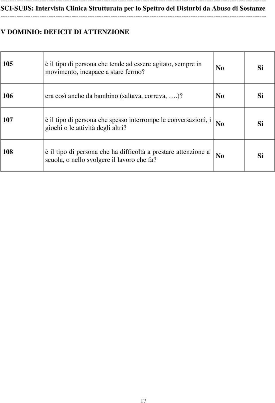 107 è il tipo di persona che spesso interrompe le conversazioni, i giochi o le attività degli altri?