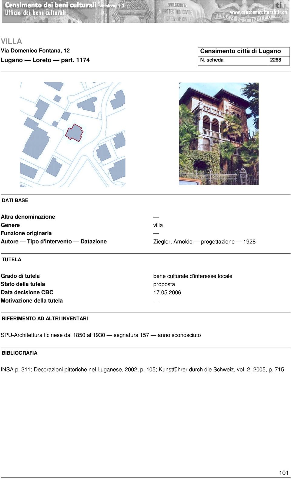 1928 SPU-Architettura ticinese dal 1850 al 1930 segnatura 157 anno sconosciuto INSA p.