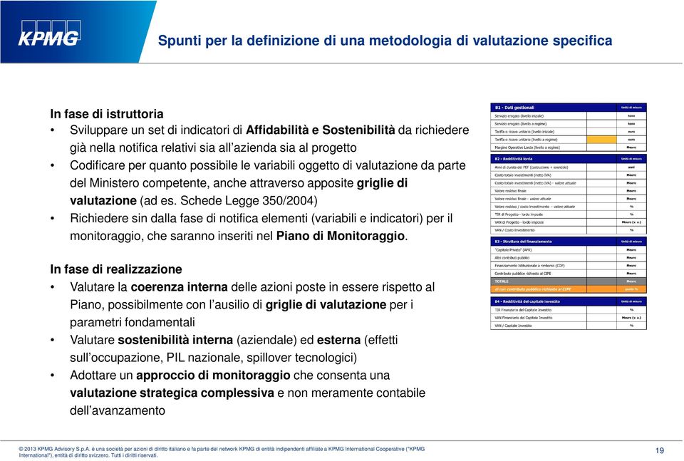 Schede Legge 350/2004) Richiedere sin dalla fase di notifica elementi (variabili e indicatori) per il monitoraggio, che saranno inseriti nel Piano di Monitoraggio.