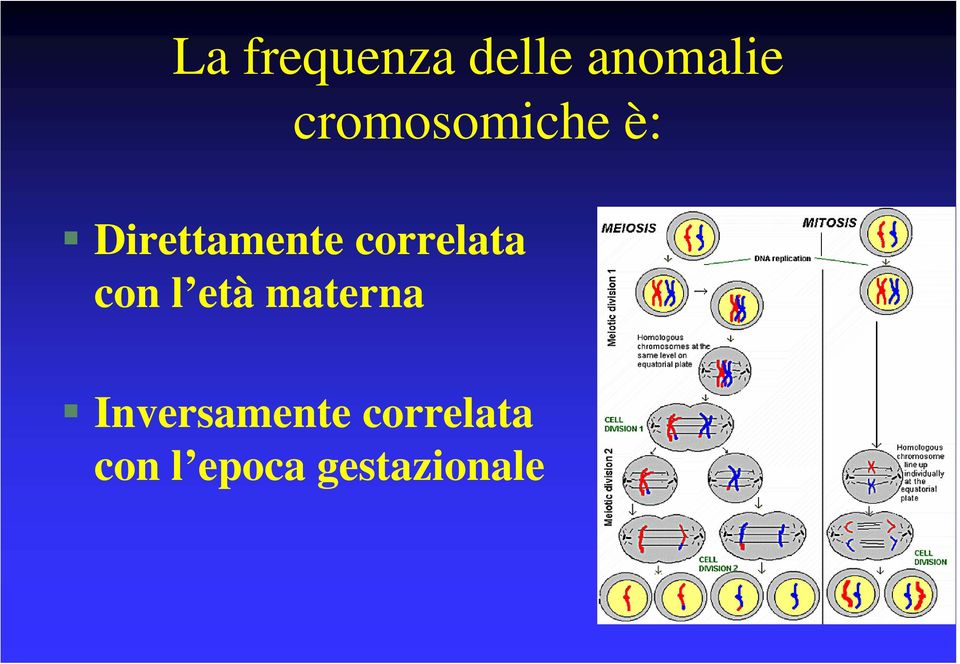 correlata con l età materna