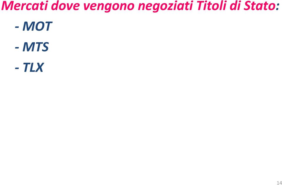 negoziati Titoli