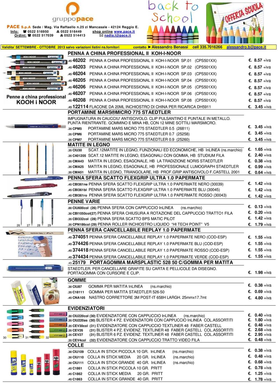 03 (CPS501XX).45 46205 PENNA A CHINA PROFESSIONAL II KOH-I-NOOR SP.04 (CPS501XX).45 46206 PENNA A CHINA PROFESSIONAL II KOH-I-NOOR SP.05 (CPS501XX).