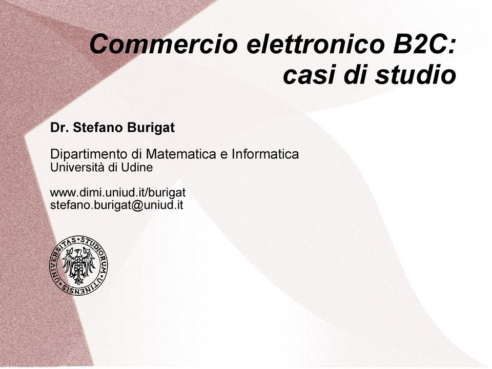 Matematica e Informatica Università di