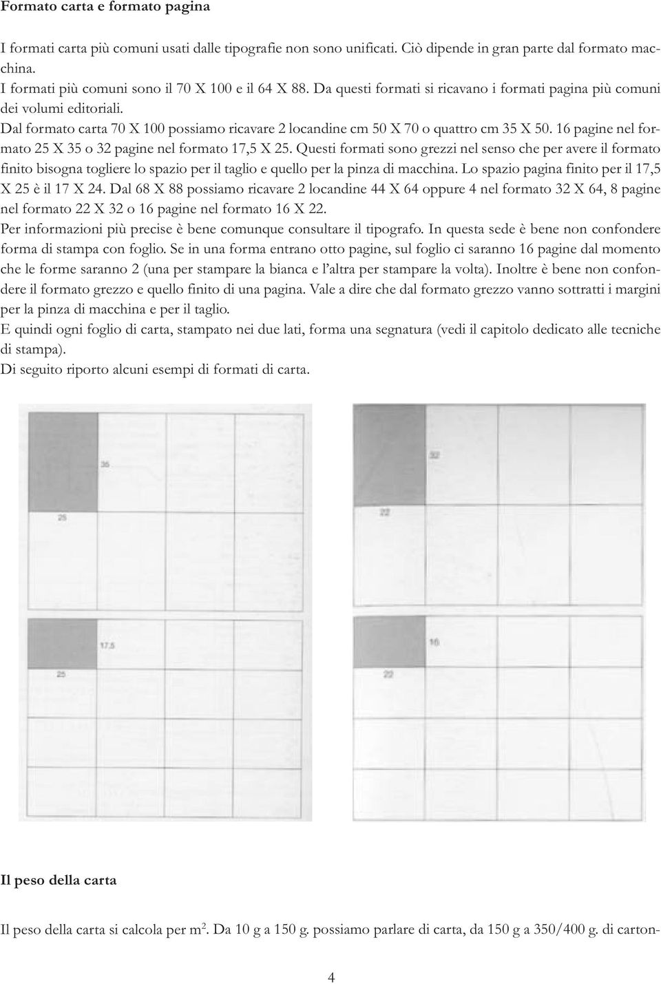 16 pagine nel formato 25 X 35 o 32 pagine nel formato 17,5 X 25.