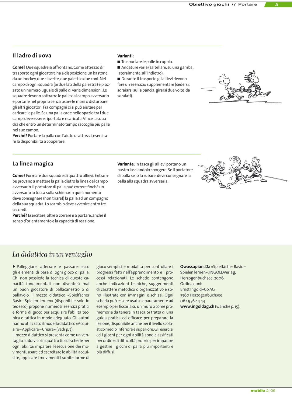 Nel campo di ogni squadra (ai due lati della palestra) è piazzato un numero uguale di palle di varie dimensioni.