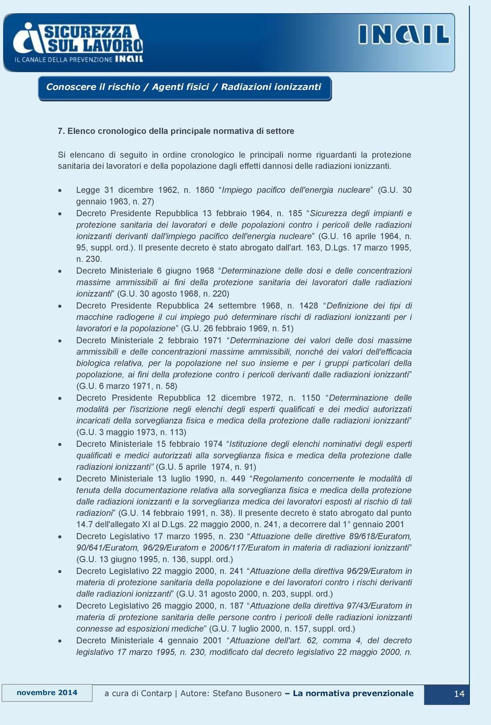 27) Decreto Presidente Repubblica 13 febbraio 1964, n.