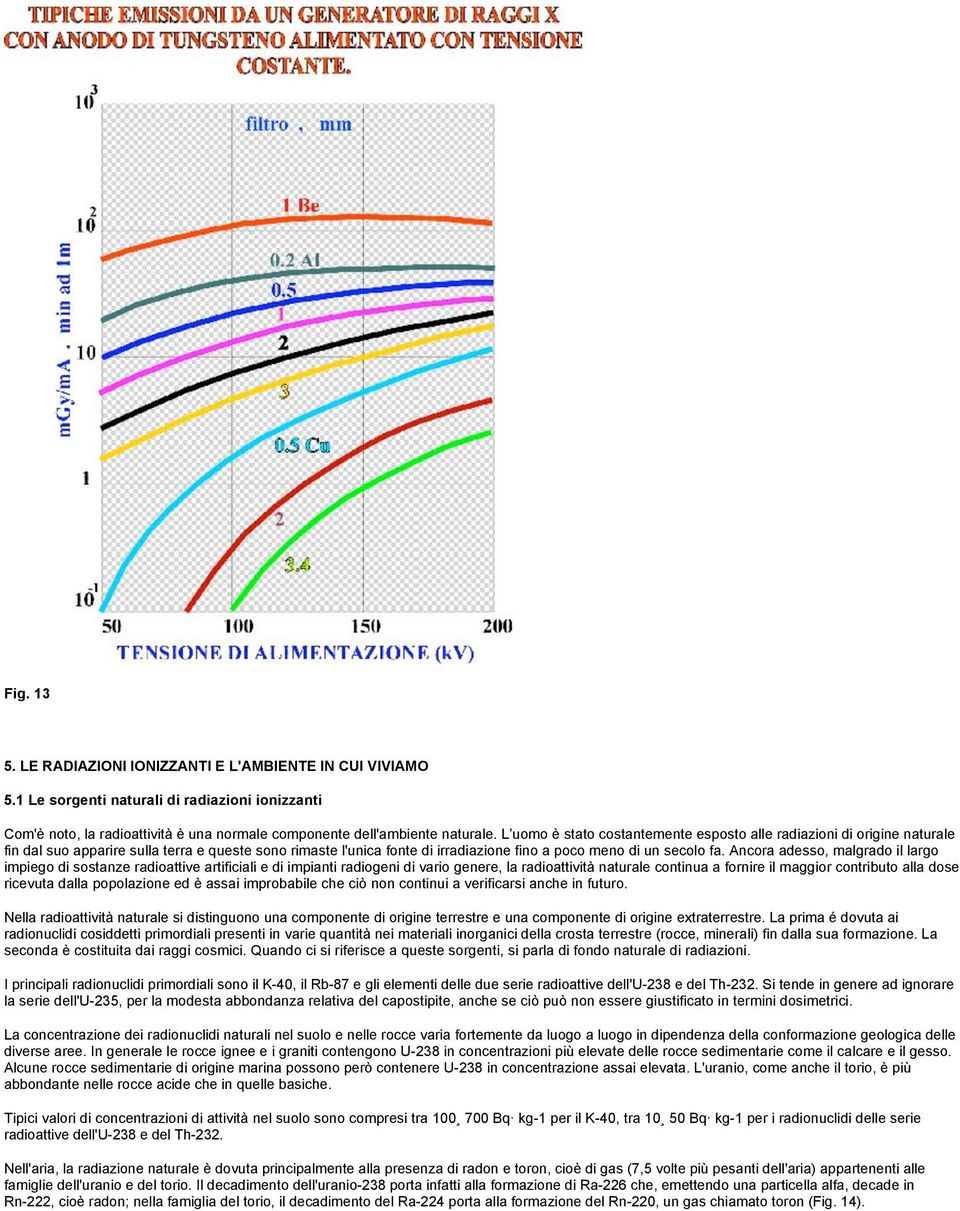 Ancora adesso, malgrado il largo impiego di sostanze radioattive artificiali e di impianti radiogeni di vario genere, la radioattività naturale continua a fornire il maggior contributo alla dose