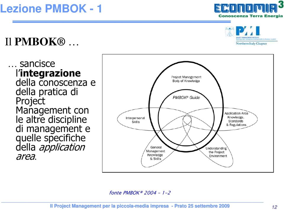 management e quelle specifiche della application area.