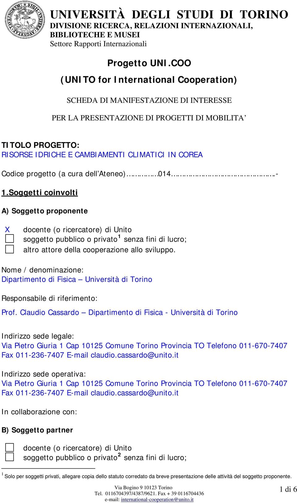 progetto (a cura dell Ateneo) 014.- 1.