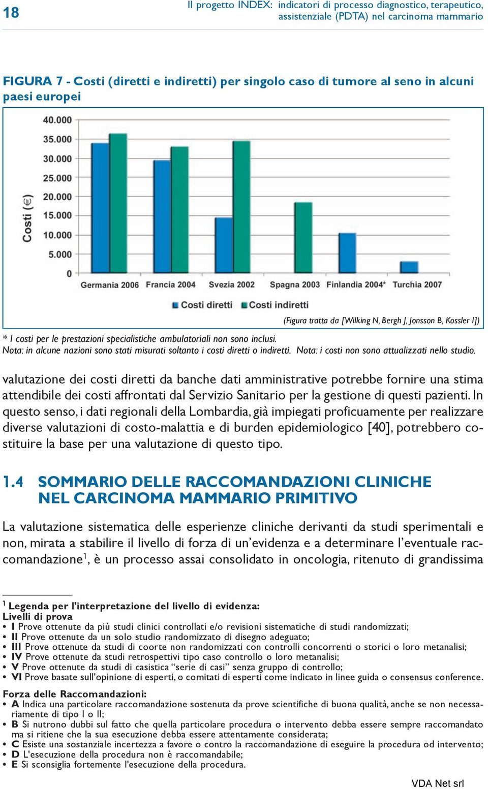 Nota: in alcune nazioni sono stati misurati soltanto i costi diretti o indiretti. Nota: i costi non sono attualizzati nello studio.