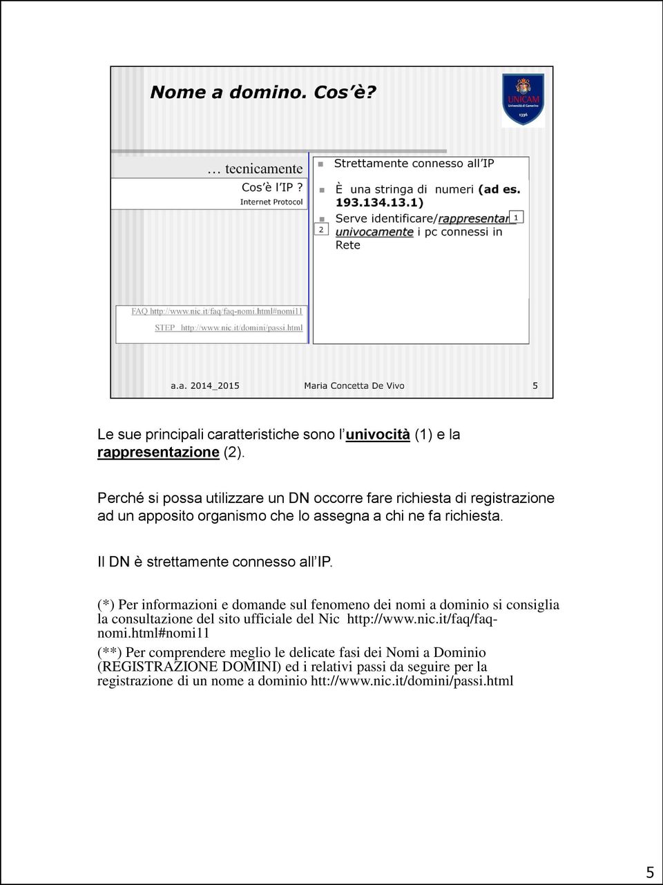 Il DN è strettamente connesso all IP.