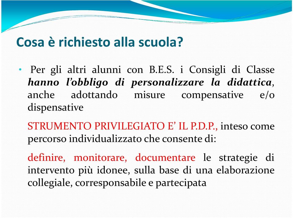 compensative e/o dispensative STRUMENTO PR