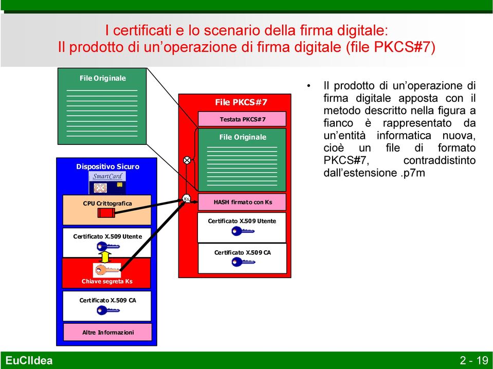 rappresentato da un entità informatica nuova, cioè un file di formato PKCS#7, contraddistinto dall estensione.