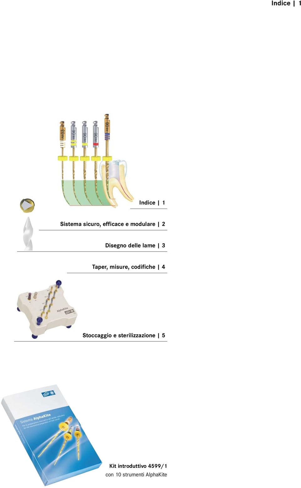 codifiche 4 Stoccaggio e sterilizzazione 5 Kit