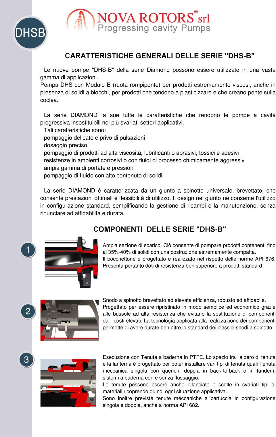 La serie DIAMOND fa sue tutte le caratteristiche che rendono le pompe a cavità progressiva insostituibili nei più svariati settori applicativi.