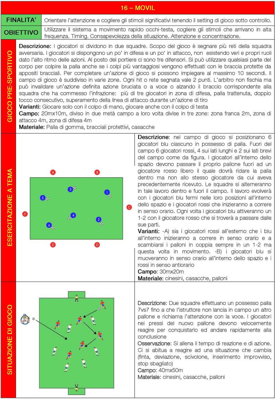 I giocatori si dividono in due squadre. Scopo del gioco è segnare più reti della squadra avversaria.