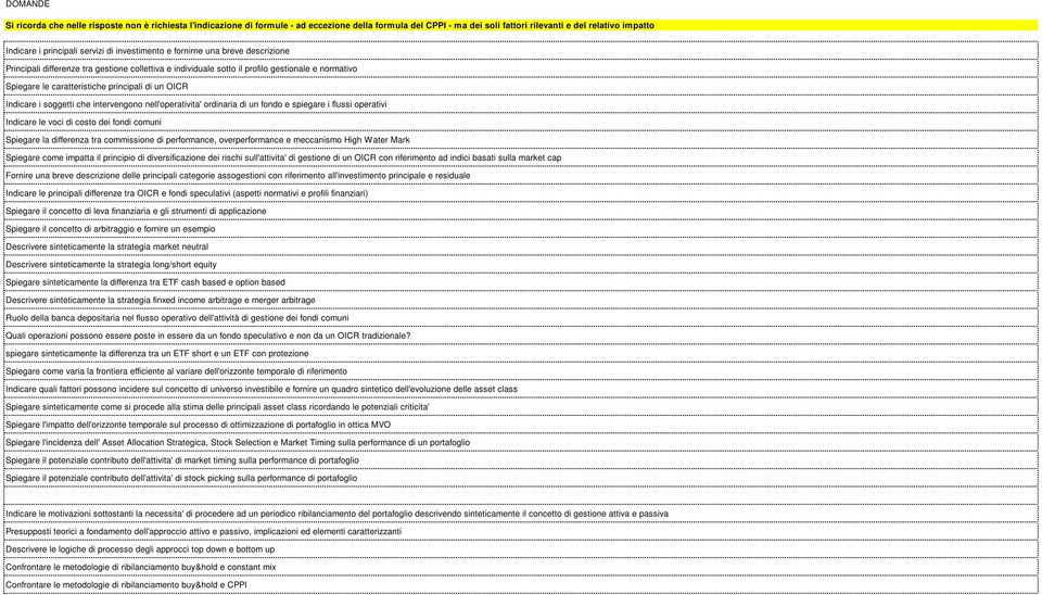 un OICR Indicare i soggetti che intervengono nell'operativita' ordinaria di un fondo e spiegare i flussi operativi Indicare le voci di costo dei fondi comuni Spiegare la differenza tra commissione di