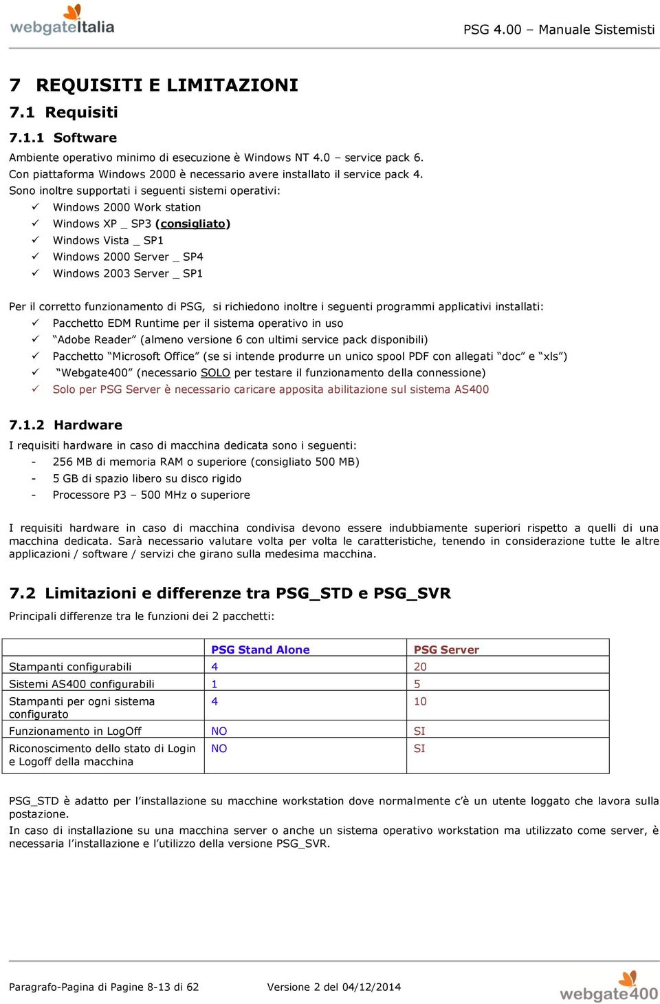 Sono inoltre supportati i seguenti sistemi operativi: Windows 2000 Work station Windows XP _ SP3 (consigliato) Windows Vista _ SP1 Windows 2000 Server _ SP4 Windows 2003 Server _ SP1 Per il corretto