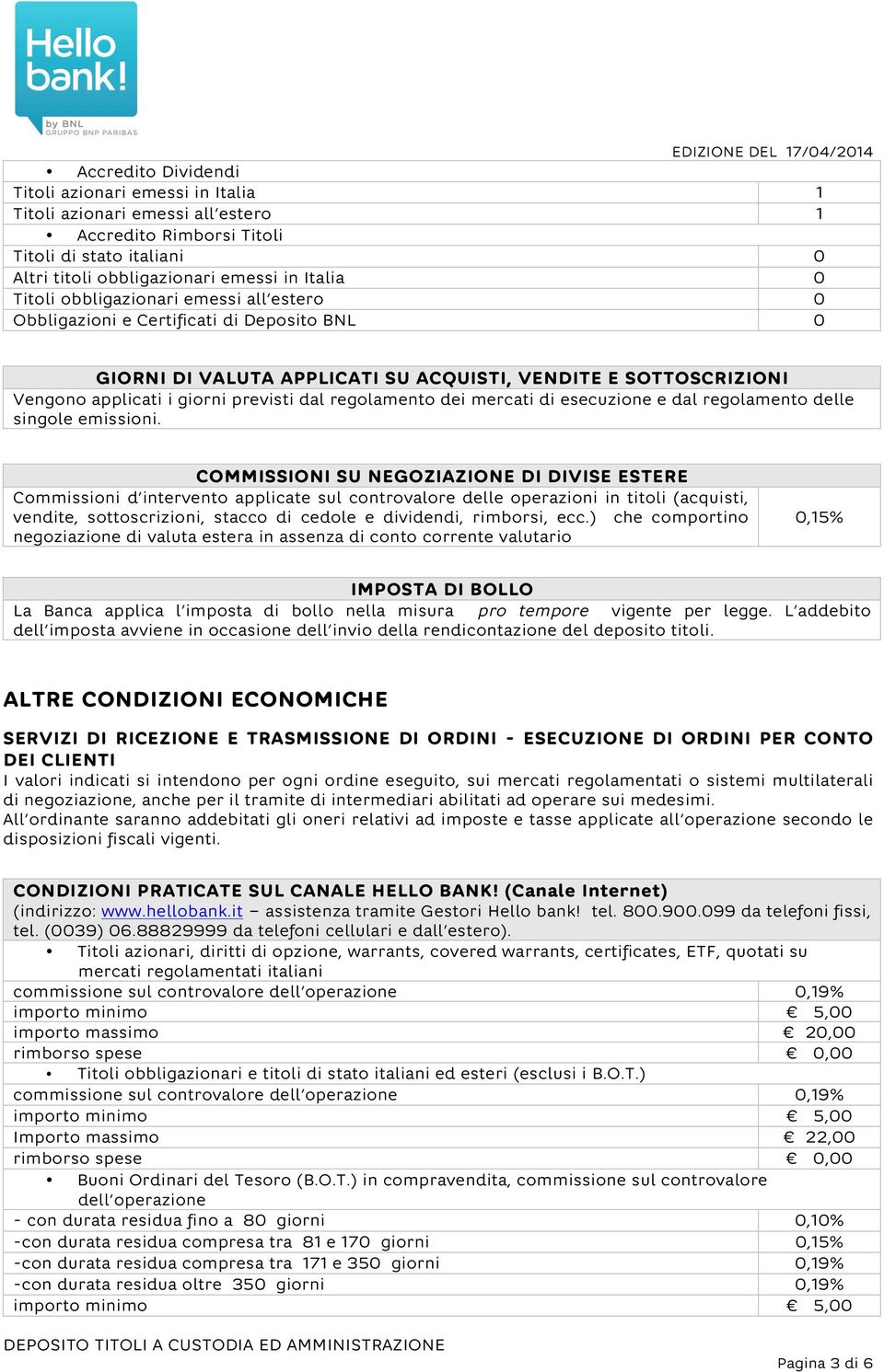 dei mercati di esecuzione e dal regolamento delle singole emissioni.