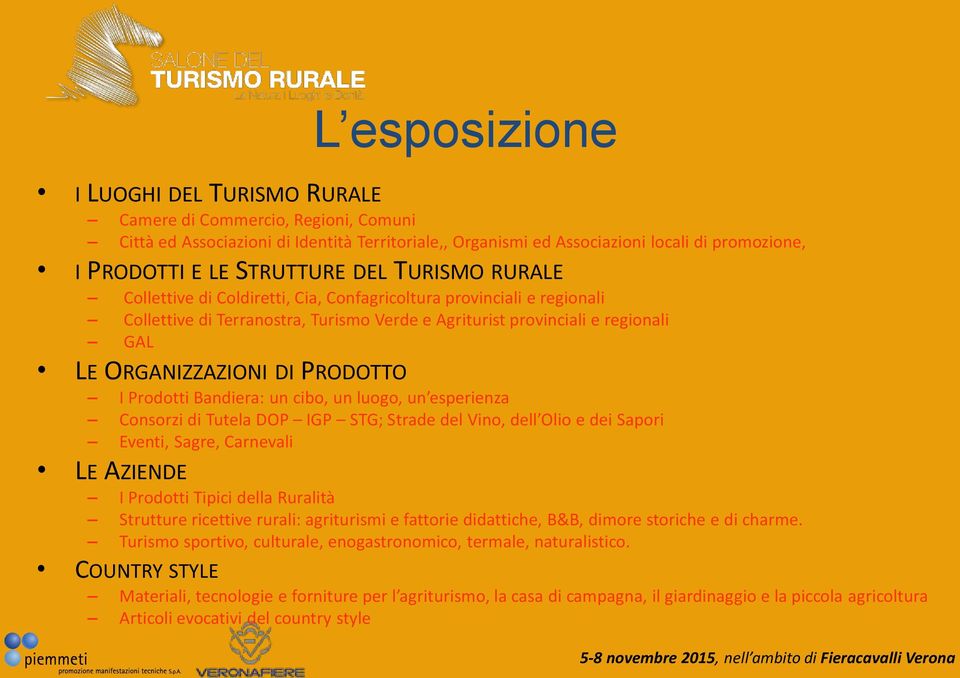 DI PRODOTTO I Prodotti Bandiera: un cibo, un luogo, un esperienza Consorzi di Tutela DOP IGP STG; Strade del Vino, dell Olio e dei Sapori Eventi, Sagre, Carnevali LE AZIENDE I Prodotti Tipici della