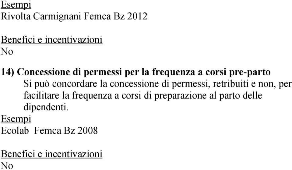 di permessi, retribuiti e non, per facilitare la frequenza a