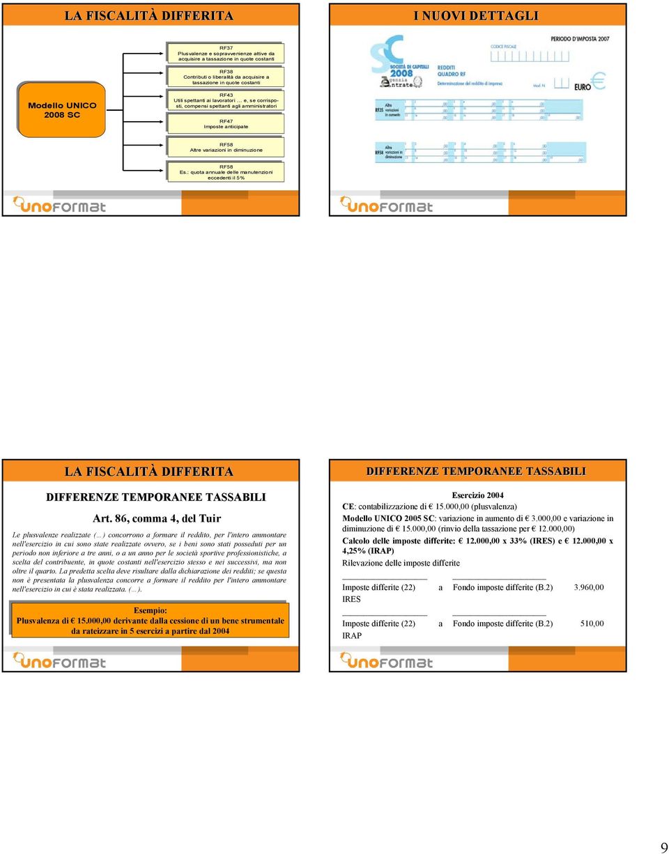 Utili Utili spettanti spettanti ai ai lavoratori lavoratori e, e, se se corrisposti, corrisposti, compensi compensi spettanti spettanti agli agli amministratori amministratori RF47 RF47 Imposte