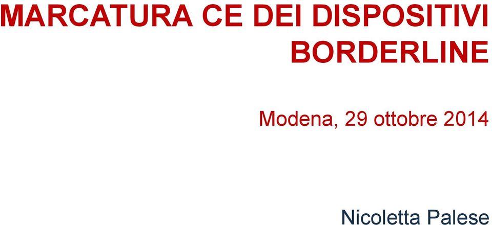 BORDERLINE Modena,