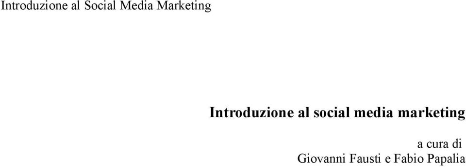 marketing a cura di