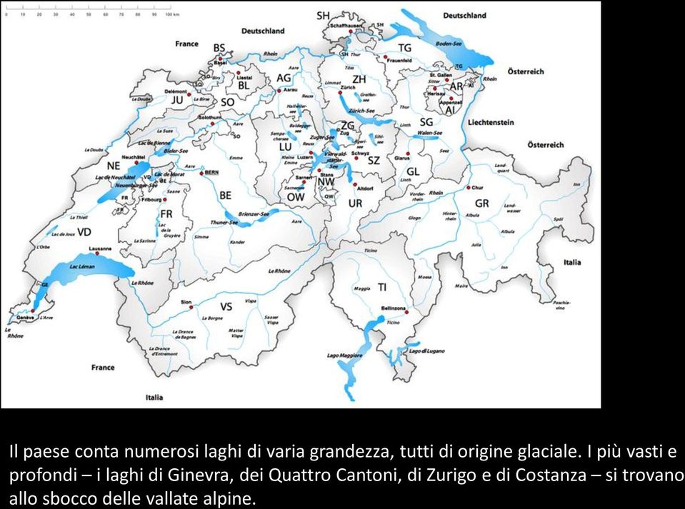 I più vasti e profondi i laghi di Ginevra, dei