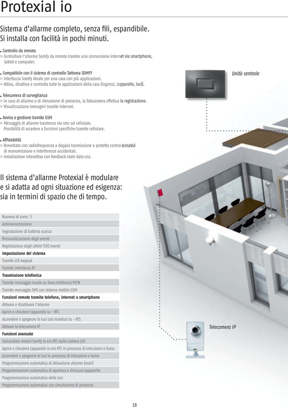 Compatibile con il sistema di controllo TaHoma SOMFY > Interfaccia Somfy ideale per una casa con più applicazioni.